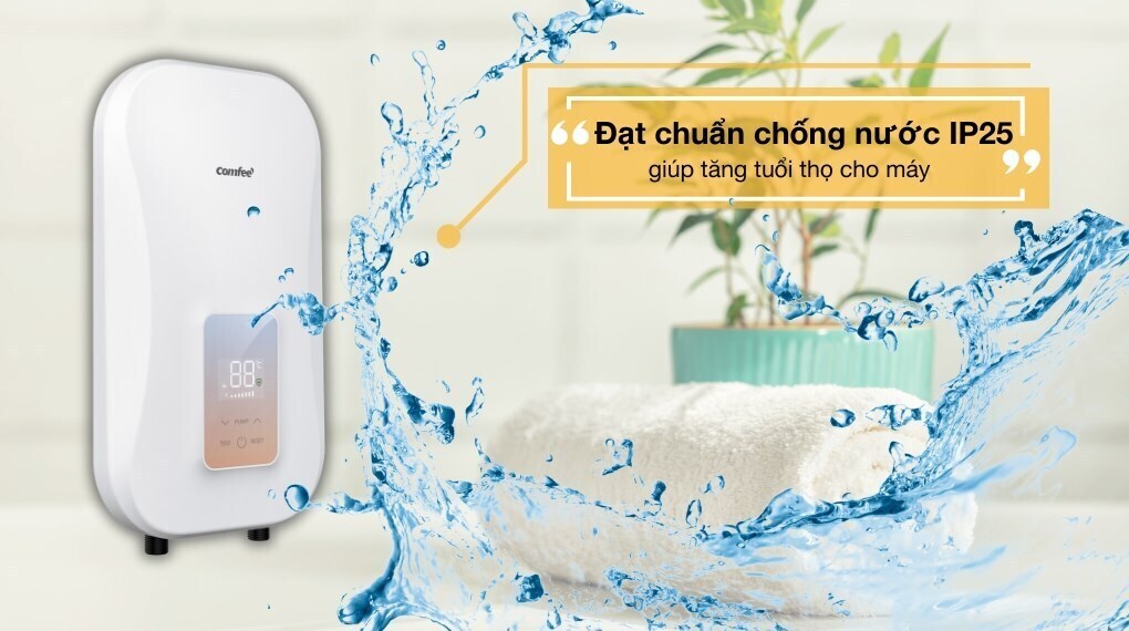 máy nước nóng trực tiếp comfee 4500w cwh-45epgpvn(w)-cb