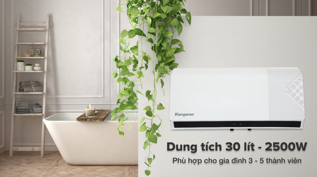 máy nước nóng gián tiếp kangaroo 30 lít 2500w kg79a3