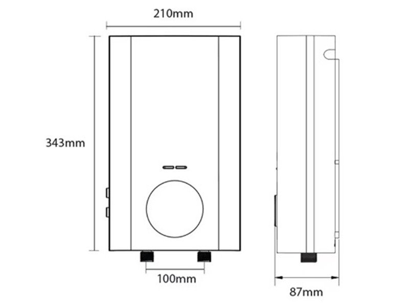 máy nước nóng trực tiếp vitowell easy c1 45-v có bơm