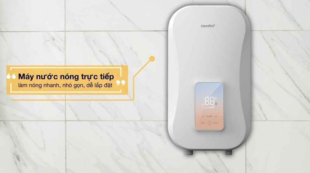máy nước nóng trực tiếp comfee 4500w cwh-45epgpvn(w)-cb