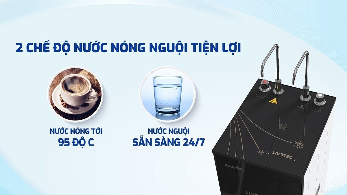 máy lọc nước nóng lạnh karofi livotec 615