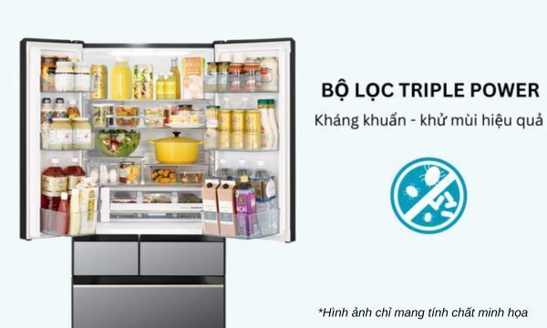 tủ lạnh hitachi inverter 617 lít r-hw620rv(x)