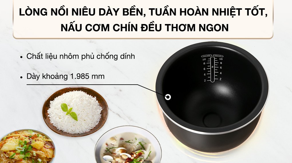 nồi cơm điện tử tefal 1.8 lít rk736b68