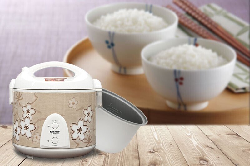 nồi cơm điện cơ 1,8l sharp ks-n191etv "sb"