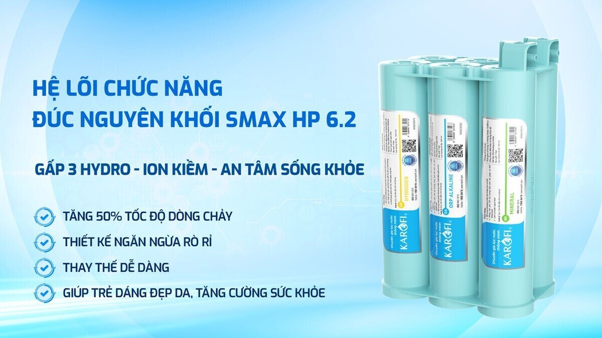 máy lọc nước nóng lạnh hydro-ion kiềm karofi kae-s86