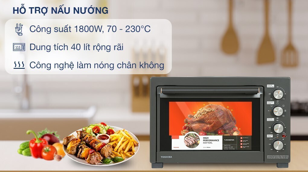 lò nướng toshiba tl-mc40ezf(gr) 40 lít