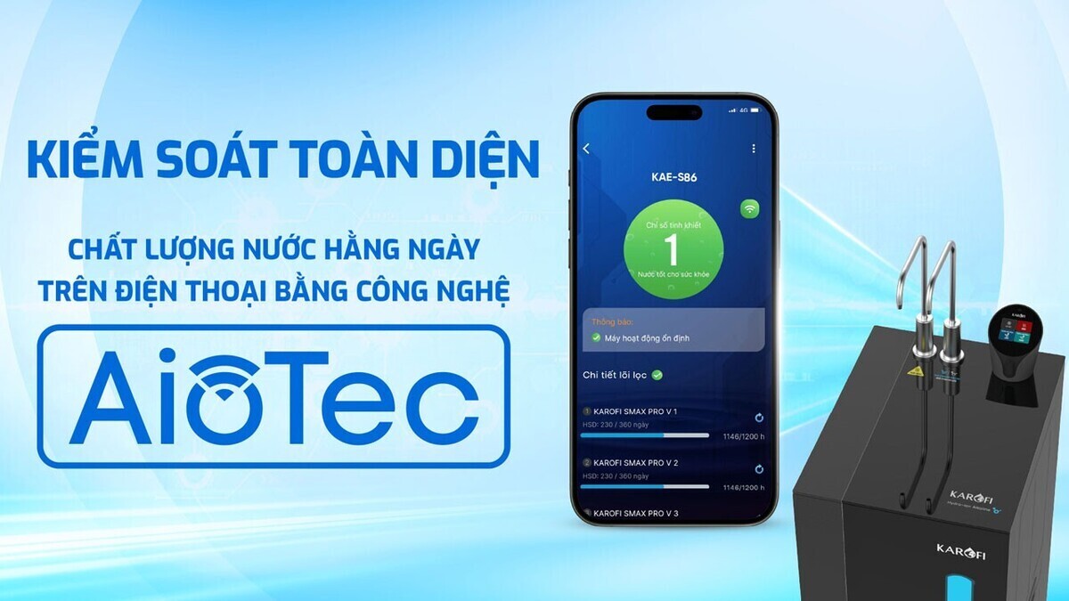 máy lọc nước nóng lạnh hydro-ion kiềm karofi kae-s86