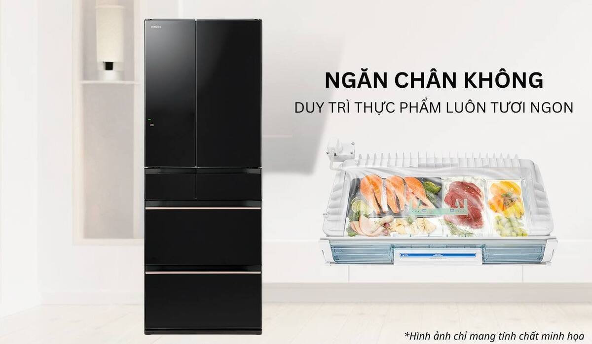 tủ lạnh hitachi inverter 617 lít multi door r-hw620rv(xk)