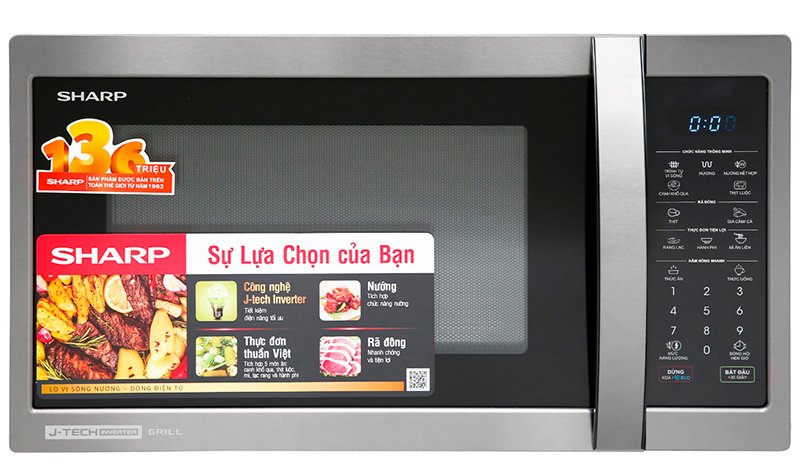 lò vi sóng có nướng sharp r-g728xvn-bst 28 lít