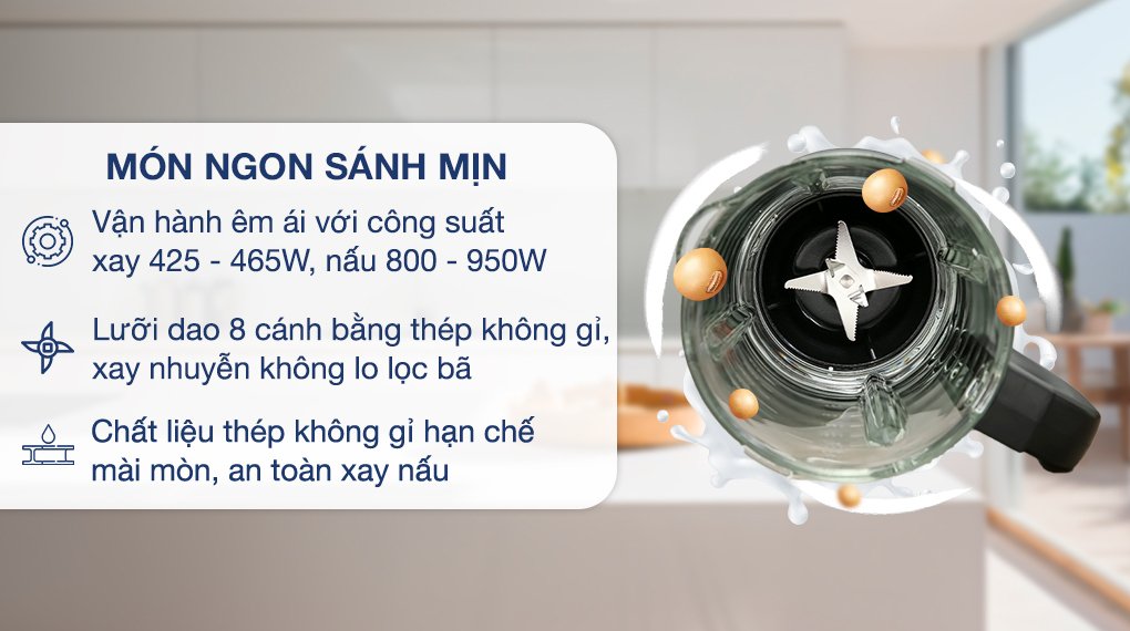 máy làm sữa hạt đa năng panasonic mx-hg6401kra