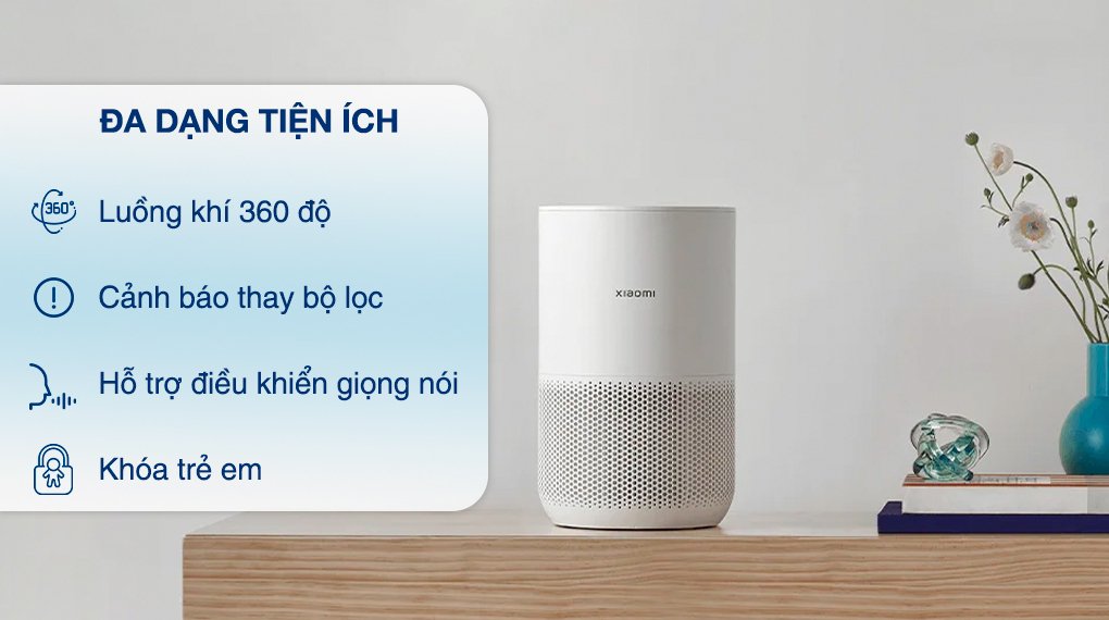 máy lọc không khí xiaomi smart air purifier 4 compact eu (bhr5860eu) 27w