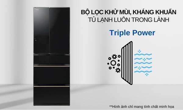 tủ lạnh hitachi inverter 617 lít multi door r-hw620rv(xk)