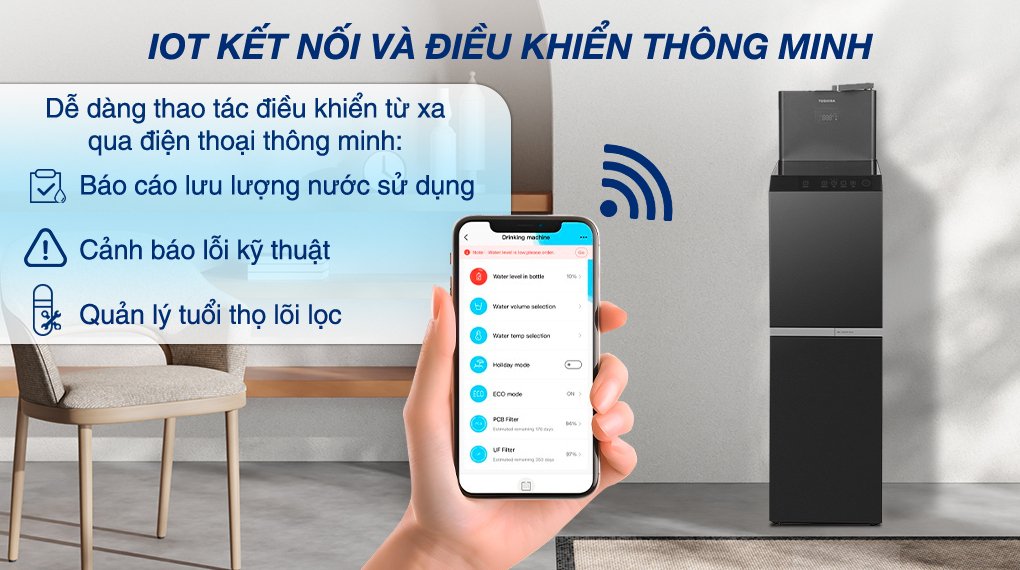 máy lọc nước ro nóng nguội lạnh toshiba twp-w2399svn(m) 10 lõi