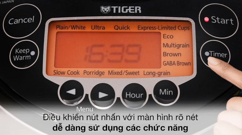 nồi cơm cao tần tiger 1.8 lít jkt-d18v