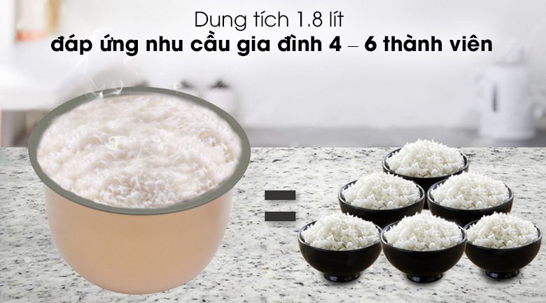 nồi cơm điện tử sunhouse mama 1.8 lít shd8903