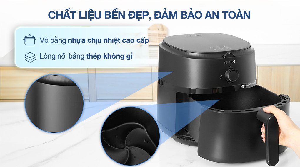 nồi chiên không dầu philips na130/00 6.2 lít