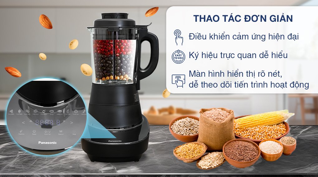 máy làm sữa hạt đa năng panasonic mx-hg6401kra