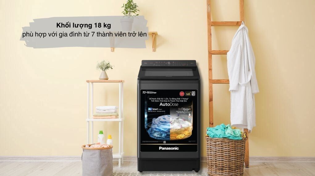 máy giặt panasonic inverter 18 kg na-fd180w3bv