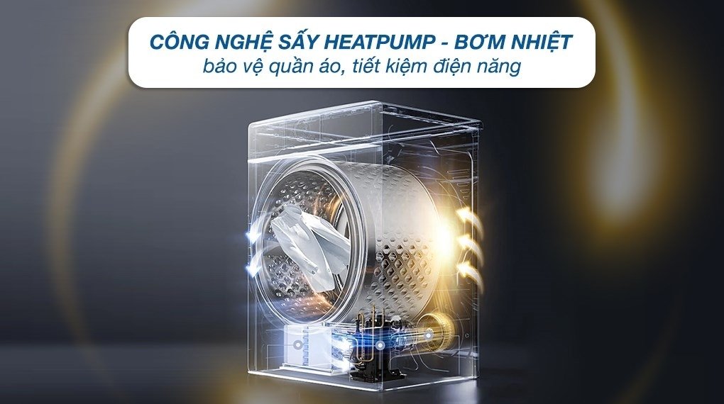 máy sấy bơm nhiệt lg 10.5 kg dvhp50m