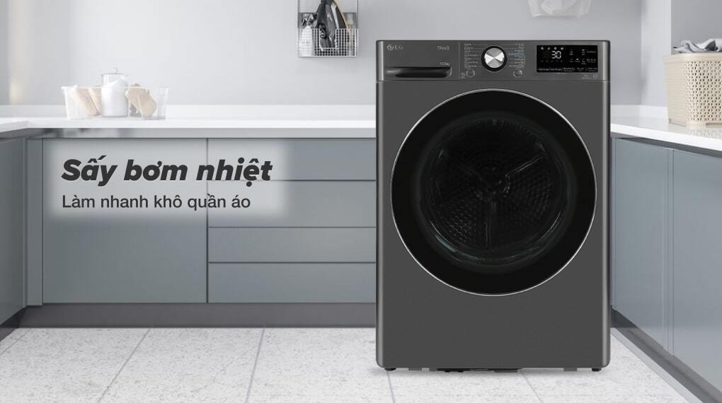 máy sấy bơm nhiệt lg 10.5 kg dvhp50b