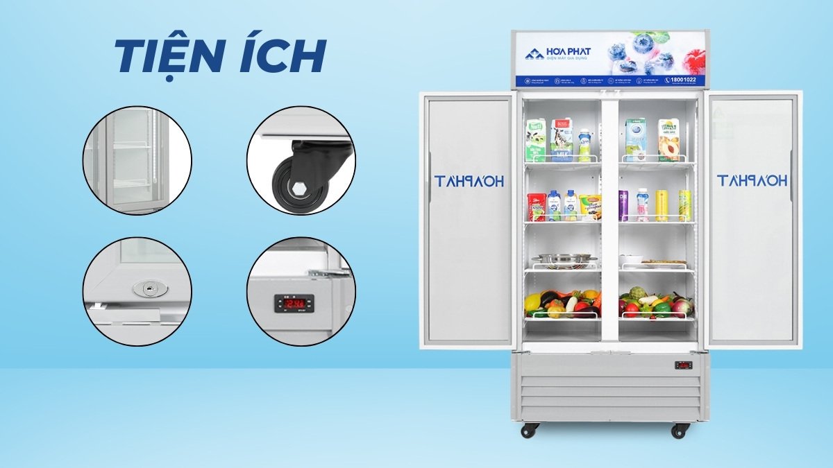 tủ mát hòa phát 526 lít hsr d6526