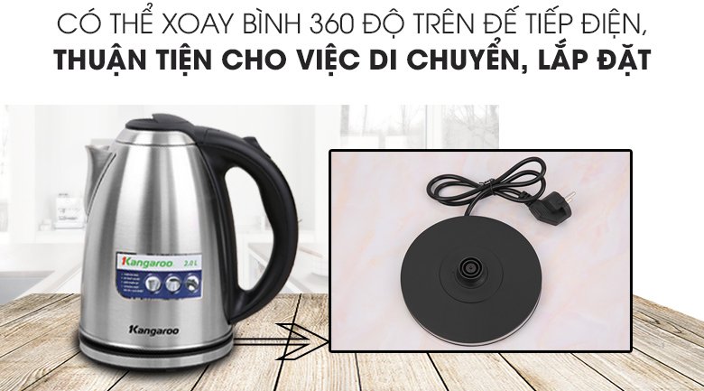 bình đun siêu tốc kangaroo 2 lít kg-20sk3