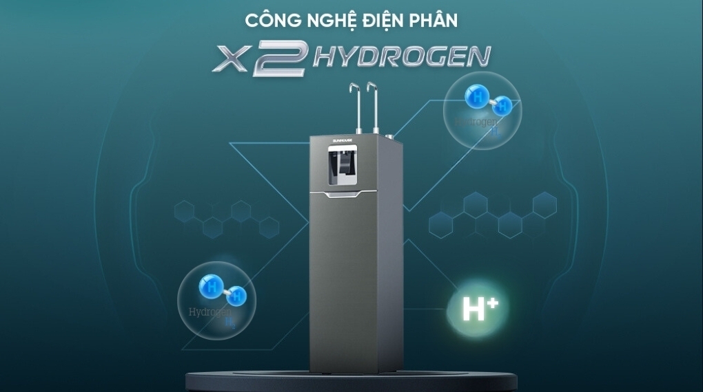 máy lọc nước ro nóng nguội lạnh hydrogen sunhouse ultrax sha76668sh 11 lõi