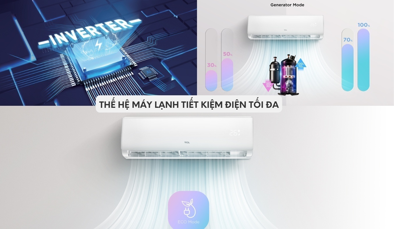 máy lạnh tcl inverter elite pro 1 hp tep-10csd/f1i