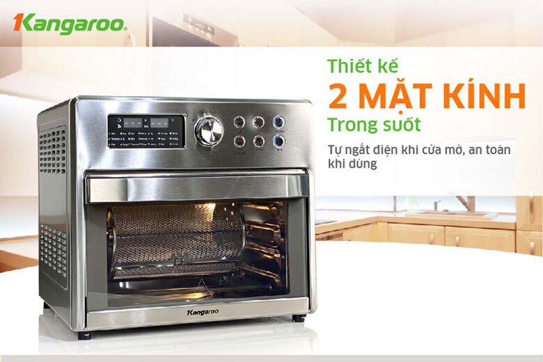 lò chiên không dầu 15 lít kangaroo kg15af3a