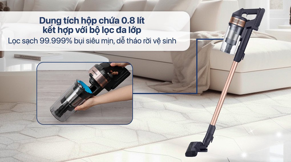 máy hút bụi không dây samsung vs15a60agr7/sv