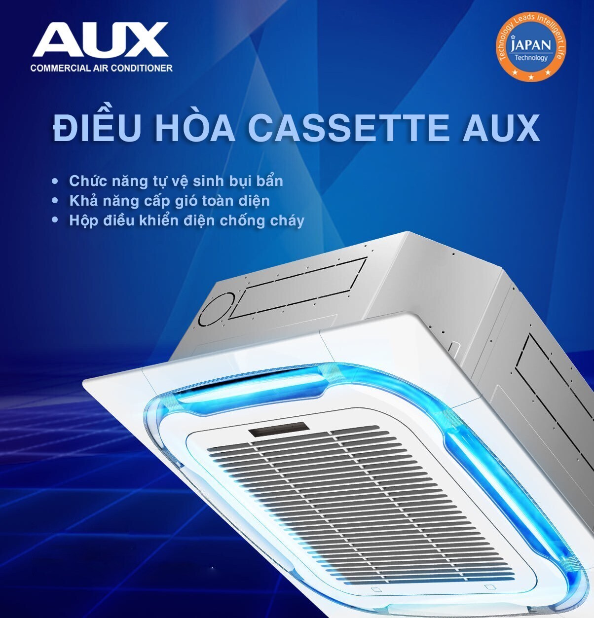 máy lạnh âm trần aux 24000 btu inverter alca-c24/4dr3yab