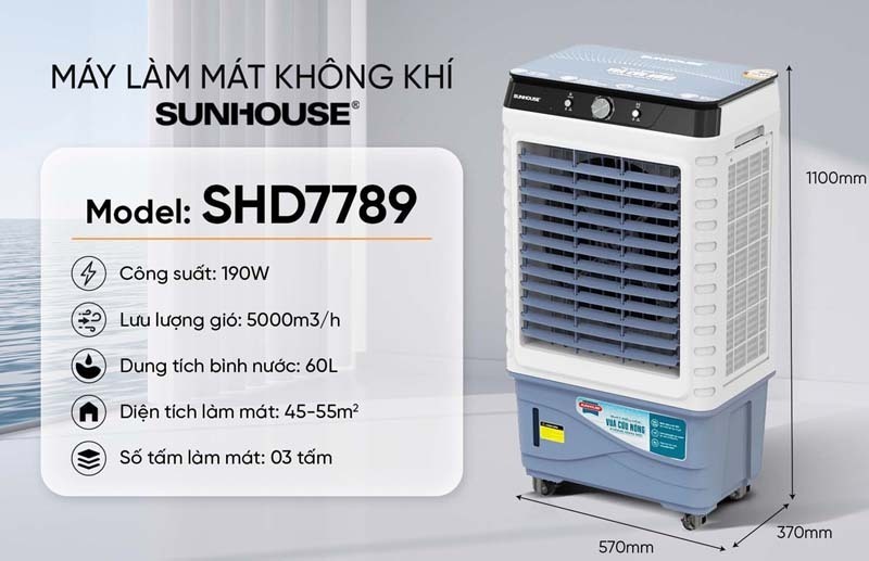 máy làm mát không khí sunhouse shd7789