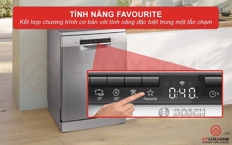 máy rửa bát độc lập bosch sms4emi01e serie 4 14 bộ