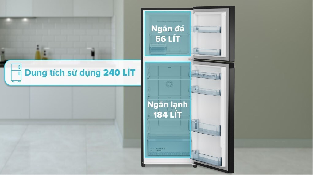 tủ lạnh hitachi inverter 240 lít hrtn5255mfuvn