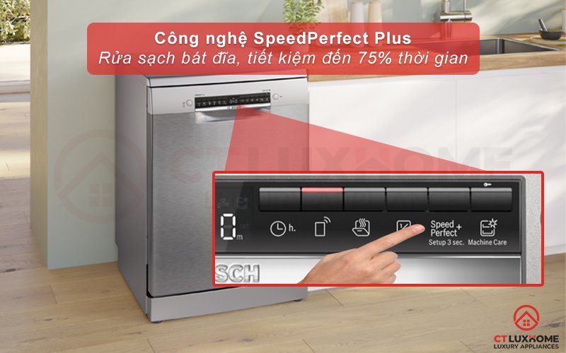 máy rửa bát độc lập bosch sms4emi01e serie 4 14 bộ