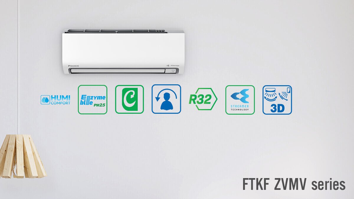 máy lạnh daikin ftkf35zvmv 12000btu 1 chiều inverter
