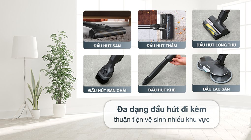 máy hút bụi lau nhà samsung bespoke vs20a95993b/sv
