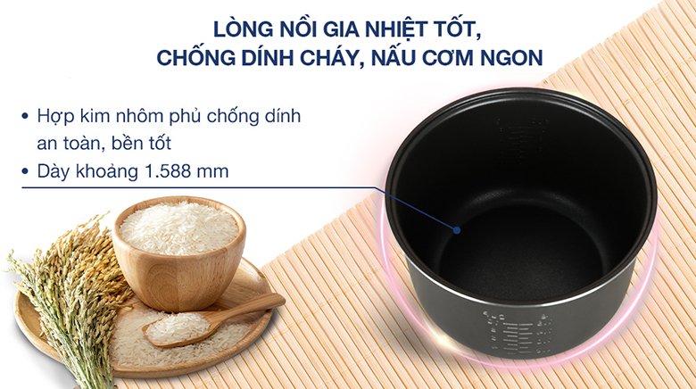 nồi cơm nắp gài panasonic 1.8 lít sr-mvn18frax