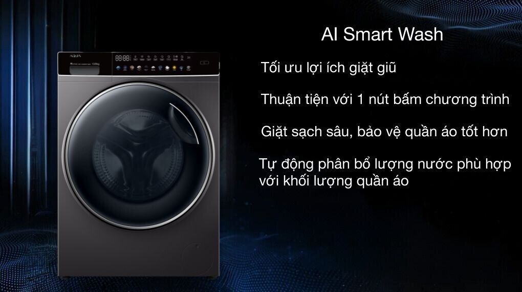 máy giặt sấy aqua inverter giặt 13 kg - sấy 8 kg aqd-dh1300h ps