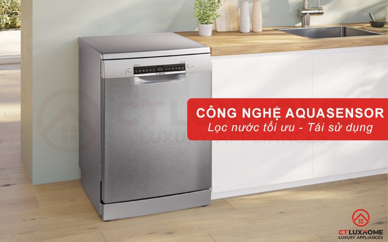 máy rửa bát độc lập bosch sms4emi01e serie 4 14 bộ