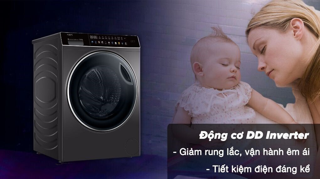 máy giặt sấy aqua inverter giặt 13 kg - sấy 8 kg aqd-dh1300h ps