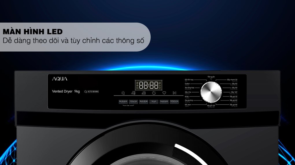 máy sấy thông hơi aqua 9 kg aqh-v901k ps