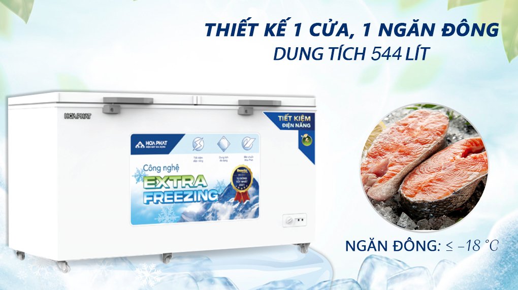 tủ đông hòa phát 544 lít hpf ad6544