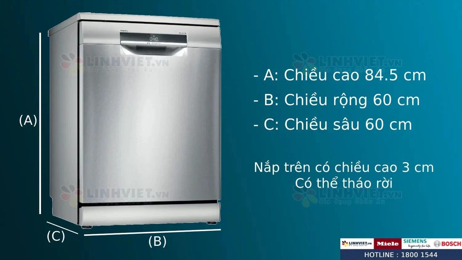 máy rửa bát độc lập bosch sms6zci06e series 6 sấy zeolith