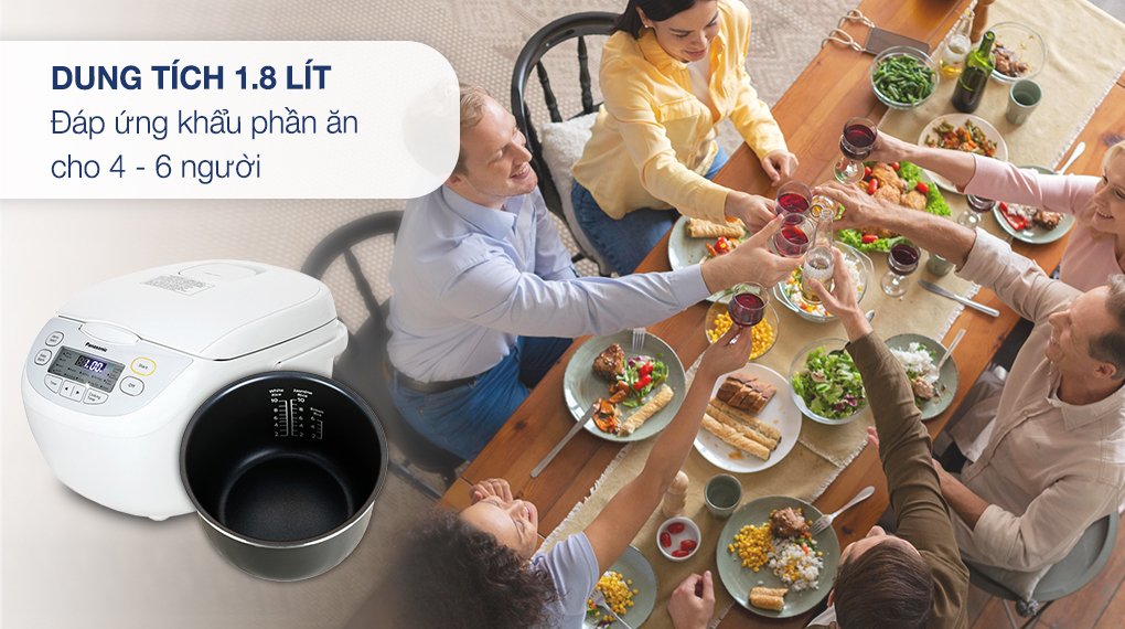 nồi cơm điện tử panasonic 1.8 lít sr-cl188wram
