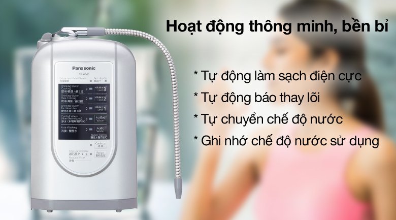 máy lọc nước ion kiềm panasonic tk-as45-zex 3 điện cực