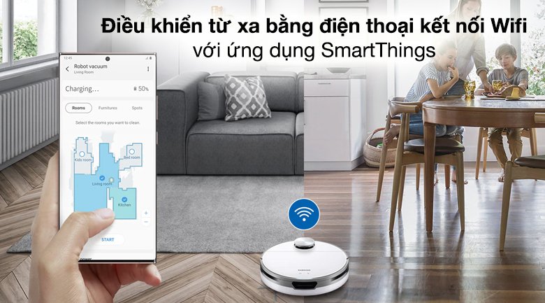 robot hút bụi samsung vr30t85513w/sv