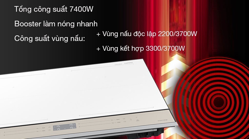 bếp từ 4 vùng nấu samsung bespoke nz64b5067yy/sv