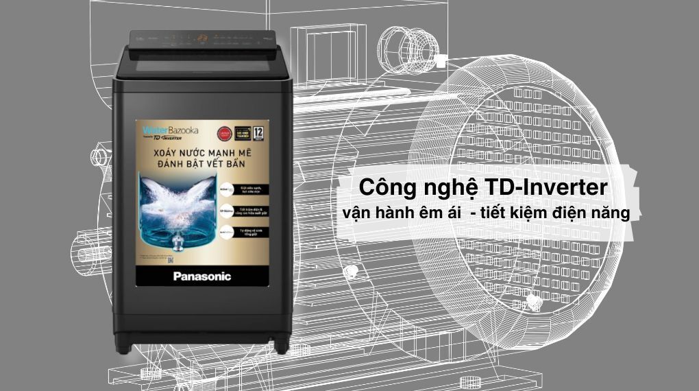 máy giặt panasonic inverter 14.5 kg na-fd290cebv