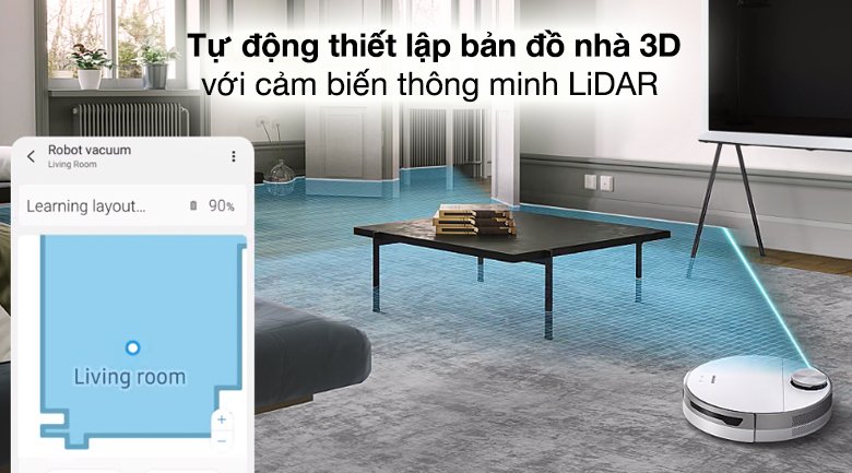 robot hút bụi samsung vr30t85513w/sv